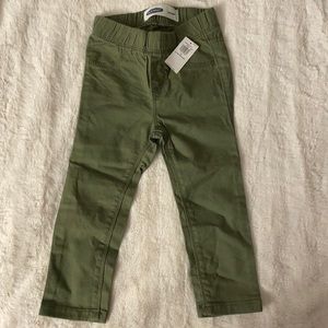 Old Navy toddle jeggings olive green size 2T